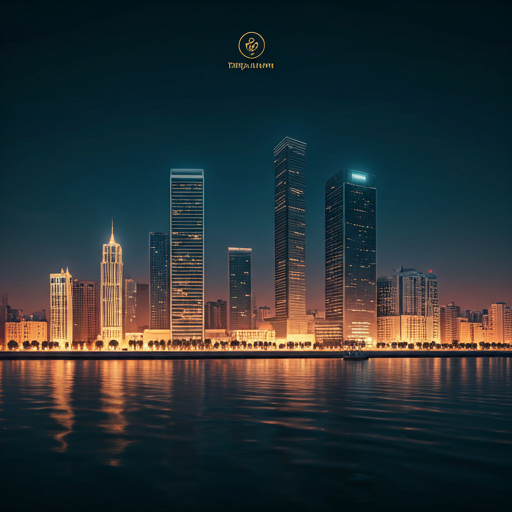 City skyline destination